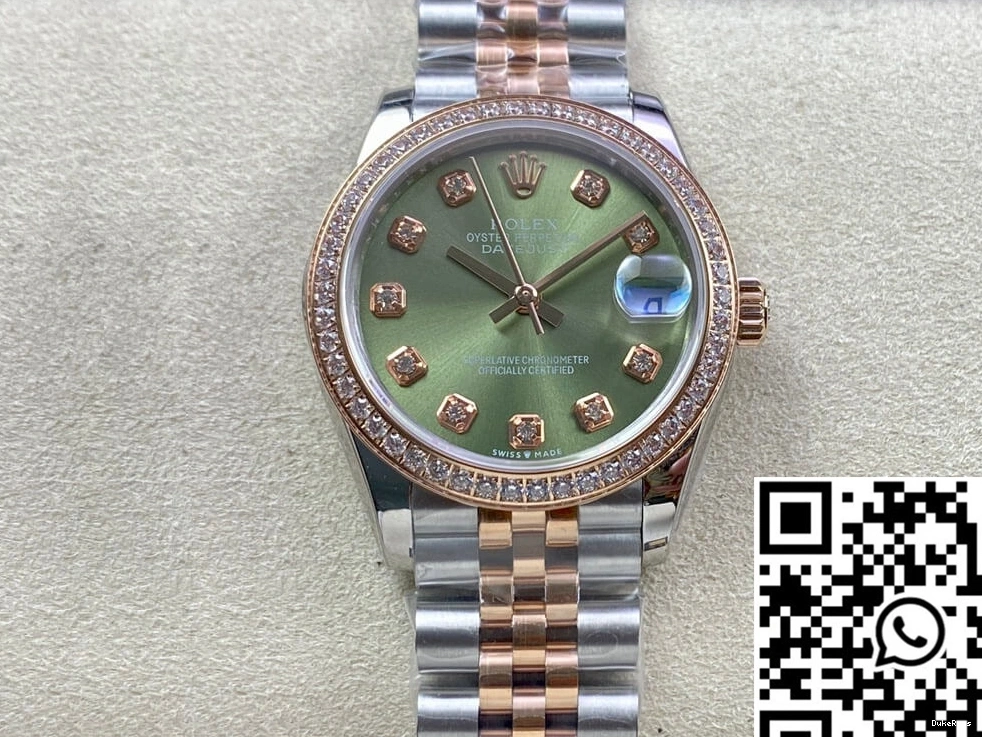 Datejust 31MM Green Factory Diamond-set EW Dial Rolex 0209